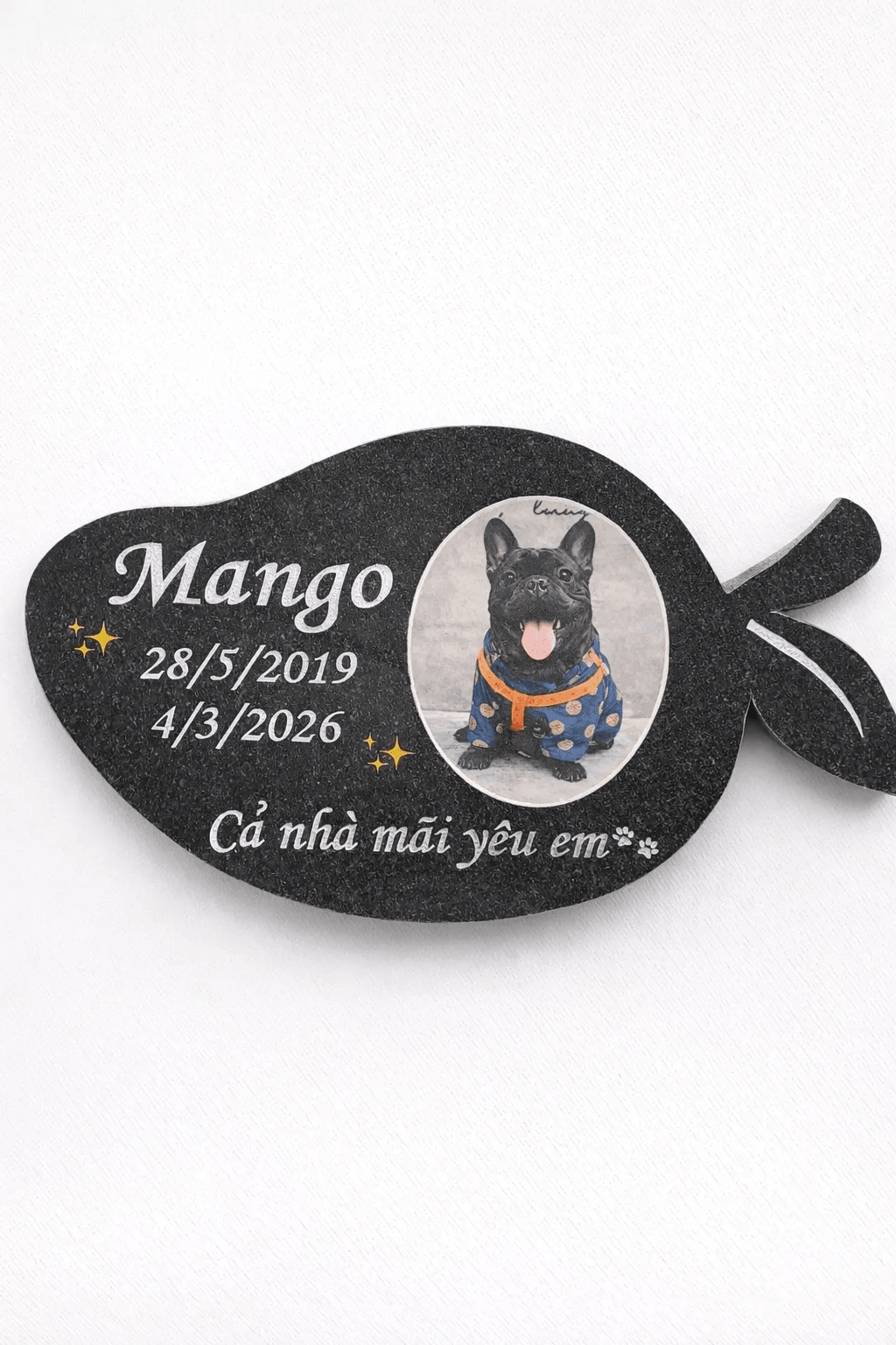 Ảnh thực tế bia mộ thú cưng theo yêu cầu